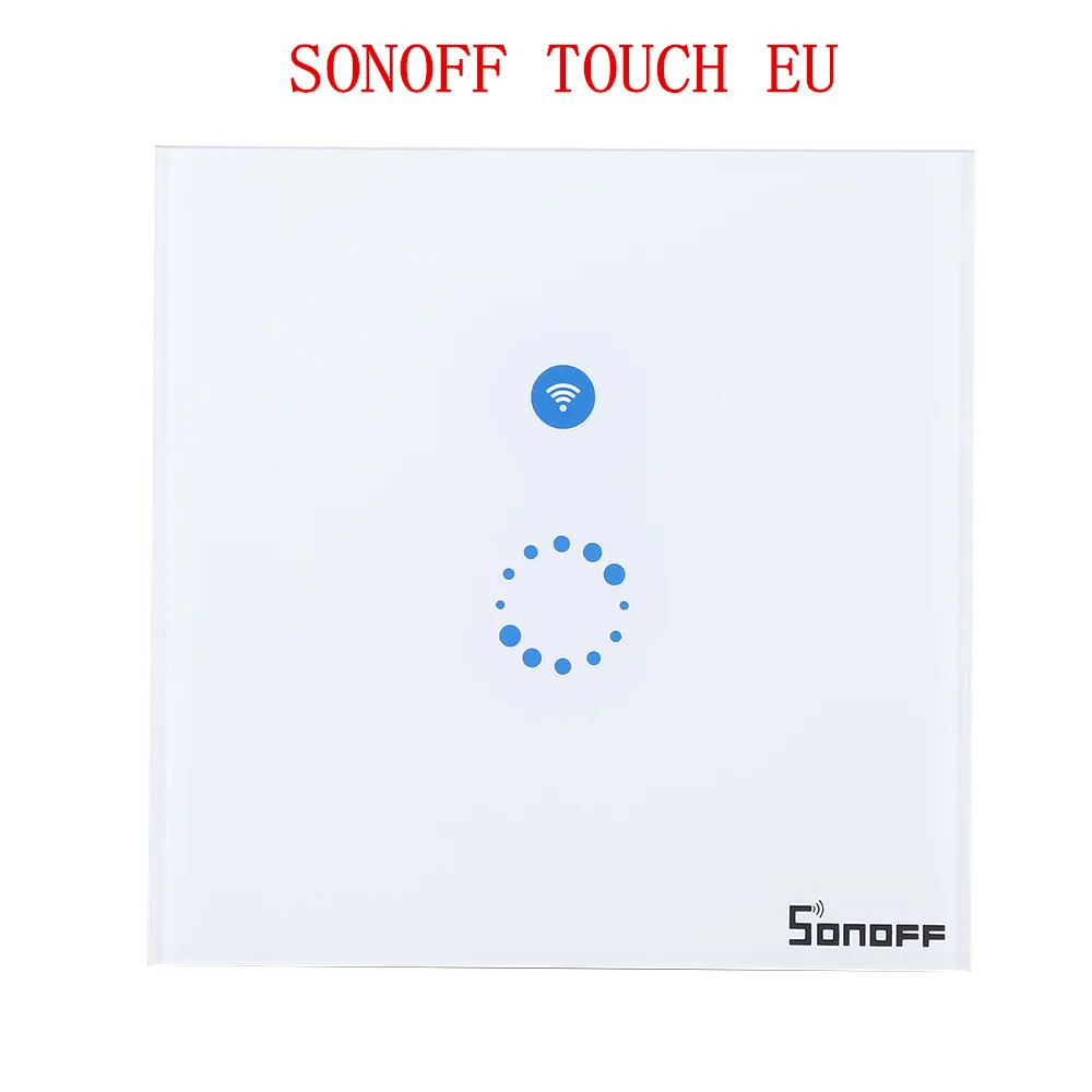 Интеллектуальный выключатель света Sonoff T1 US/EU Wi-Fi RF/APP/Touch Управление настенный выключатель света 1/2/3 Gang 86 панель типа настенный сенсорный переключатель света Умный дом