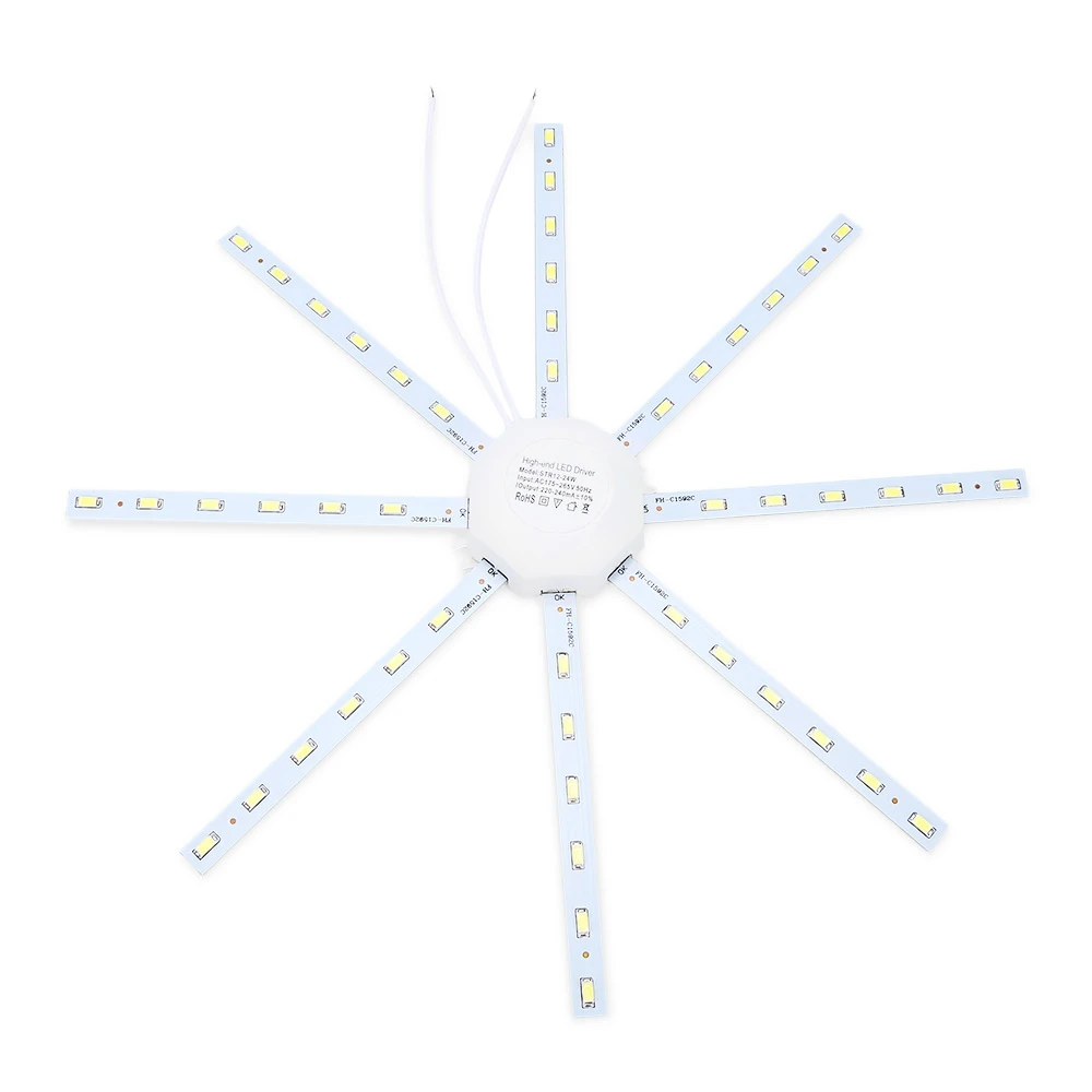 3 шт. 12 Вт SMD5730 220 В светодиодный потолочный светильник Холодный белый модуль