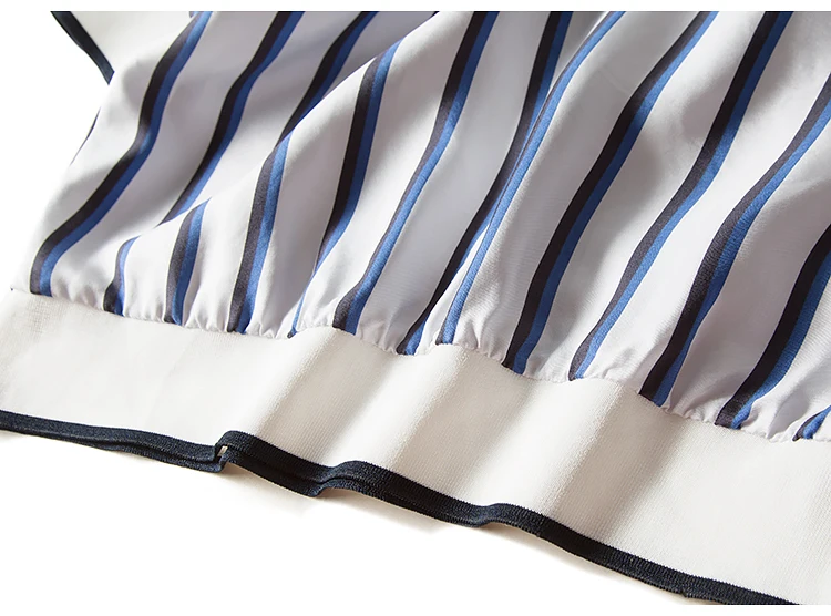 Women T Shirt 100% REAL SILK Striped Print Short Sleeved 2019 Spring Summer Printed shirt for | Женская одежда