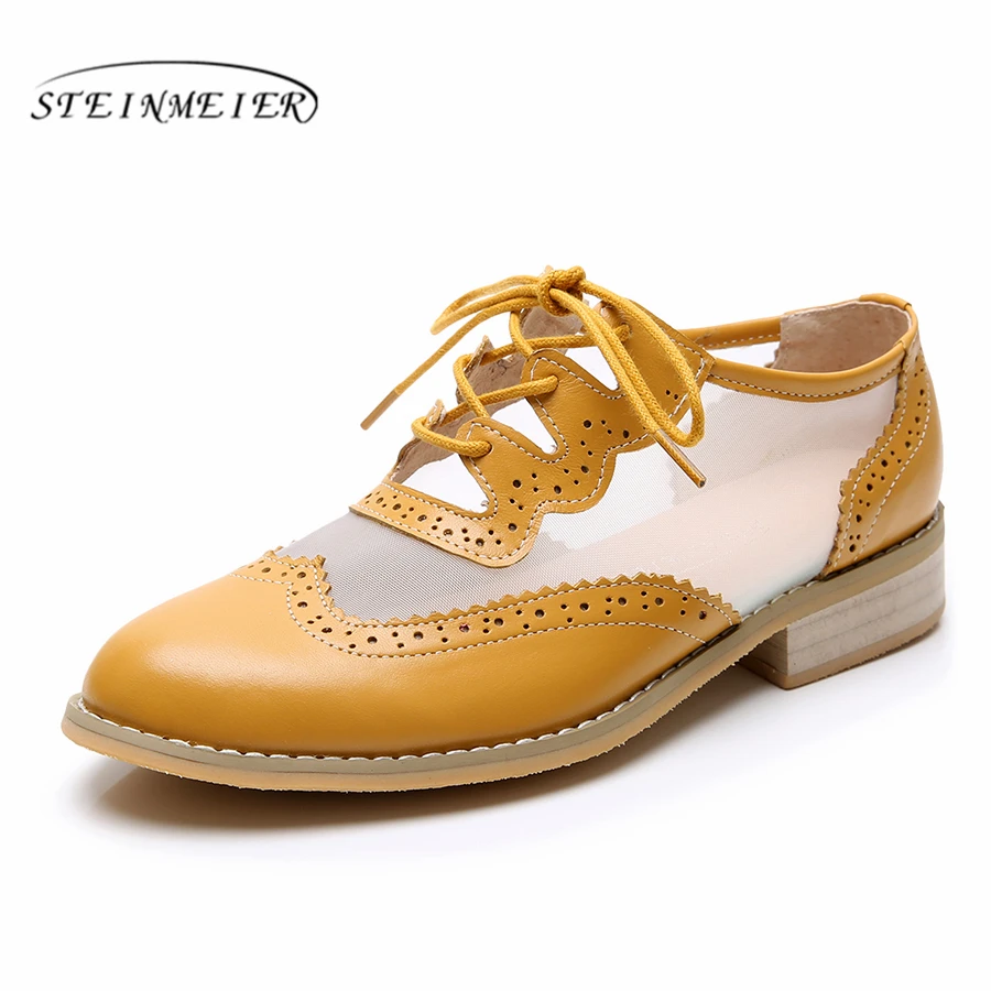 

Women Genuine leather flats oxford shoes for women vintage plus size lady flats oxfords shoes woman loafers sneakers 2020 summer