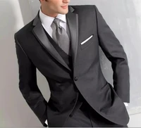 three piece groom wedding suits fashion slim pure color men wedding suits formal suits new style groom suits tuxedos