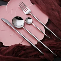 best hot sale 4 pcsset silver color dinnerware set 304 stainless steel western cutlery kitchen food tableware dinner set