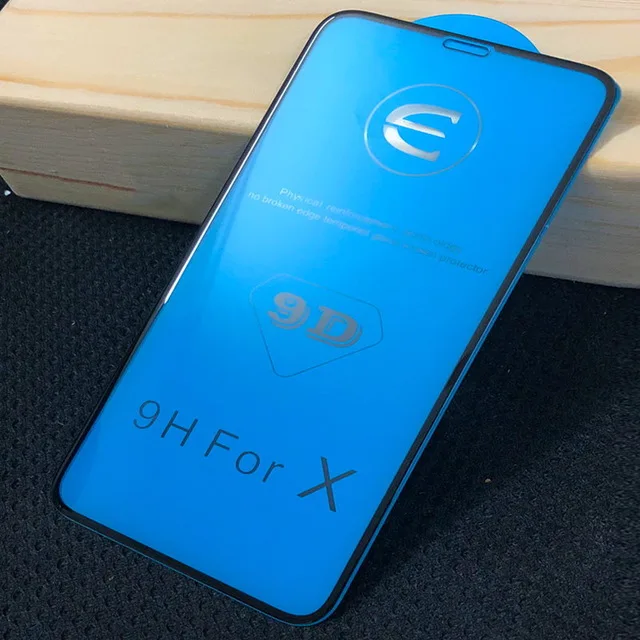 9D полное покрытие краев закаленное стекло для iPhone 8 7 6S X S Plus Защитное XS Защитная