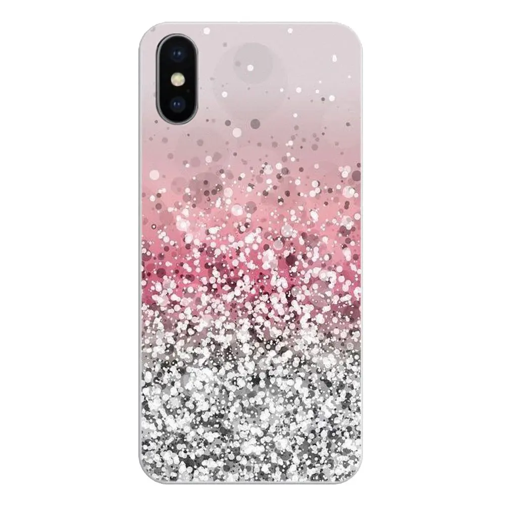 Pastel Purple Sparkle Glitter Artwork For iPod Touch iPhone 4 4S 5 5S 5C SE 6 6S 7 8 X XR XS Plus MAX Soft Transparent Skin Case |