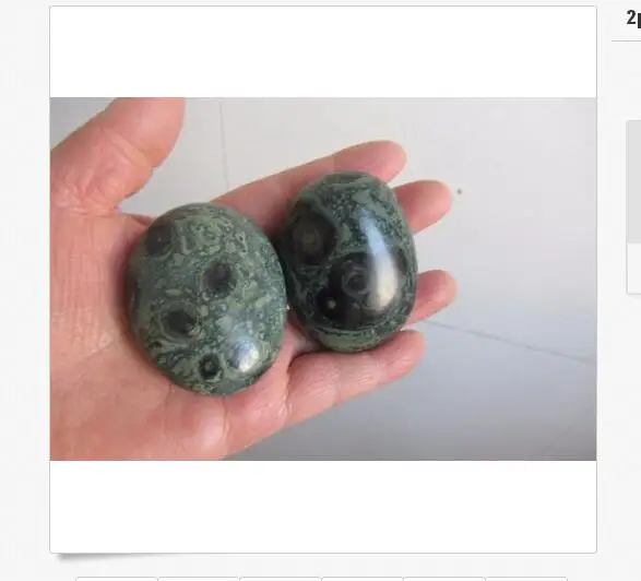 

2PCS GREEN KAMBABA JASPER STROMATOLITE FOSSIL Crystal Polished Palm Stone 163.5G