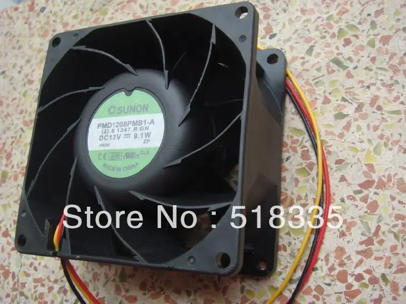 Оригинальный вентилятор SUNON PMD1208PMB1 A 8 см 80*80*38 мм 8038 12 в пост. Тока 9 1 Вт|fan ps3|fan with remote