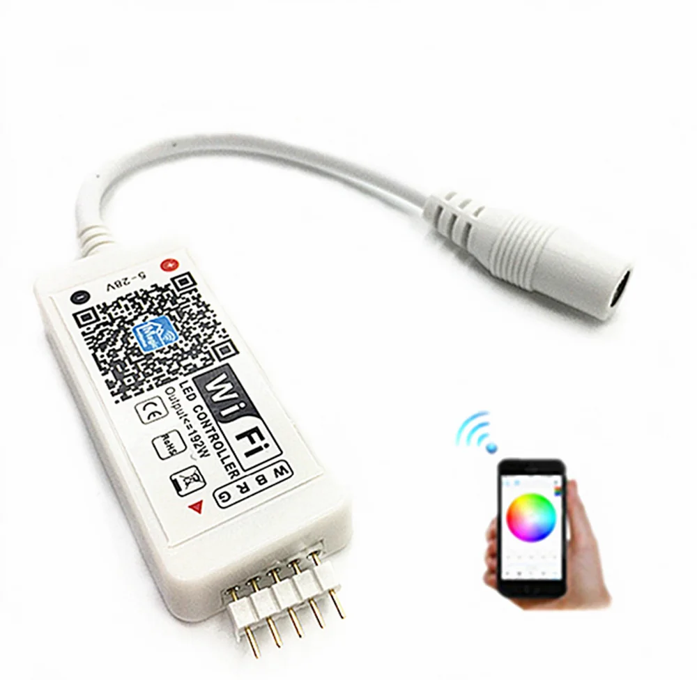 Wi-Fi светодиодный RGB RGBW контроллер DC12V Мини Wi-Fi RGB светодиодный контроллер для RGB Светодиодные ленты