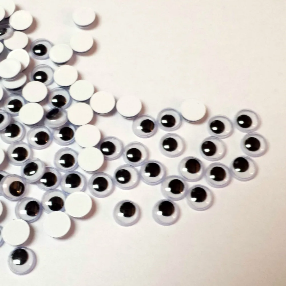 100 шт. 3 мм клей для круглых глаз густых шариков кукол медвежат запчасти