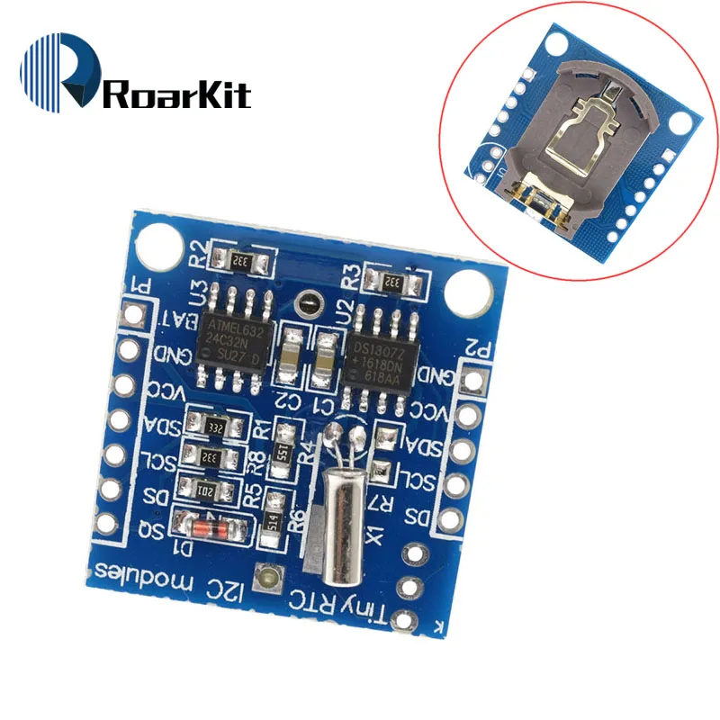 5 шт. миниатюрные модули RTC I2C 24C32 память DS1307 модуль часов (без батареи) для arduino|rtc