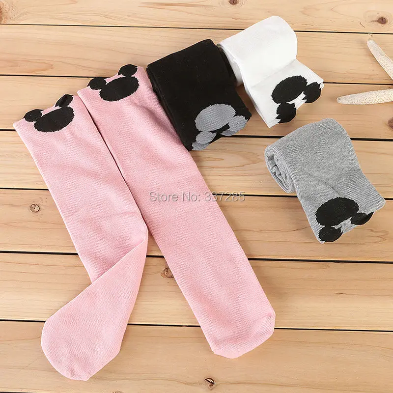 Новинка носки для маленьких девочек рисунок Микки из мультфильма высокие до