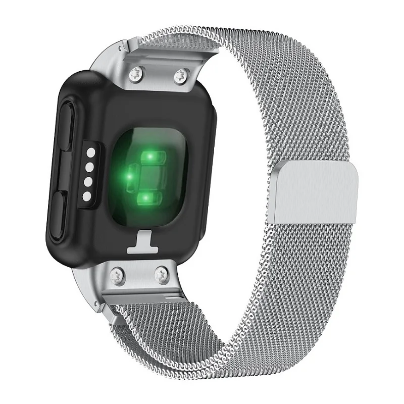 silver Миланский магнитный ремешок для часов Garmin forerunner 35 ремешок из нержавеющей стали сменный Браслет для Garimin Forerunner 35 - Цвет ремешка: silver