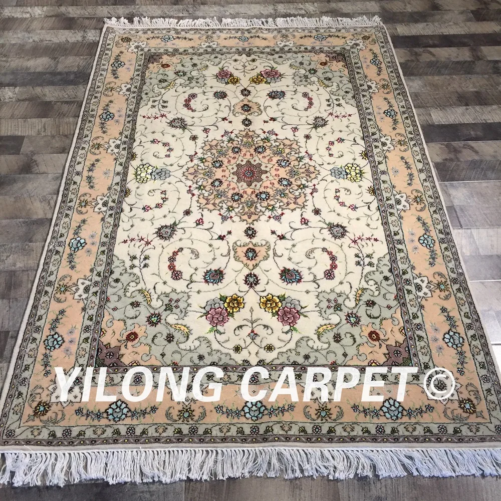 

Yilong 4 'x 6' персидский стиль Прочный ручной работы зеленый цвет фольтовый коврик Восточная шерсть отель ковер (WY2095S4x6)