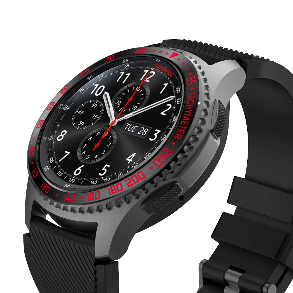 Силиконовый ремешок для samsung gear S3 Frontier/galaxy watch 46 мм часы с окантовкой ремешок против царапин защита Круглый браслет