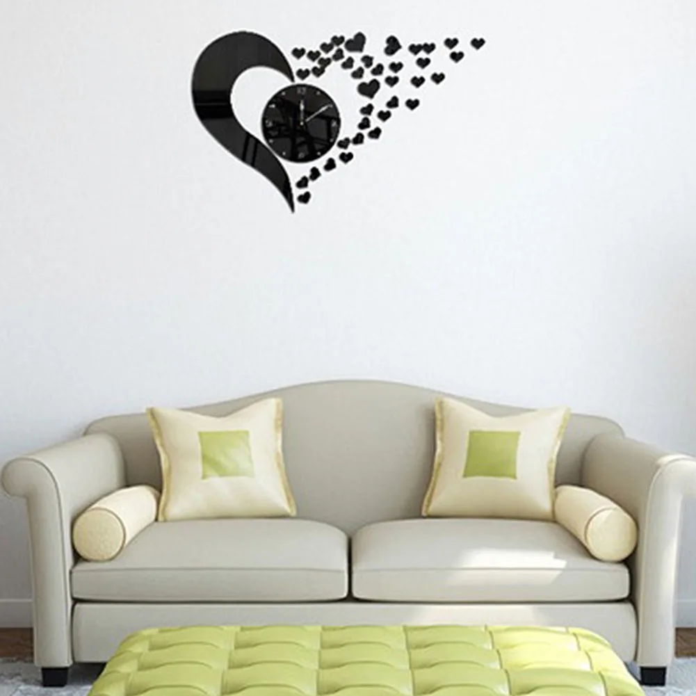 Настенные DIY декоративные отключить будильник зеркальные настенные стикеры ТВ