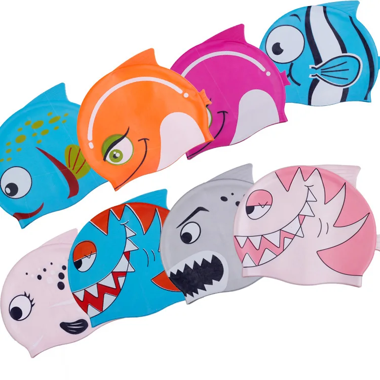 Бесплатная доставка новинка 2017 детская шапочка для плавания Детские Мультяшные