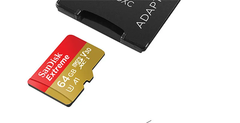 Двойной Флеш-накопитель SanDisk Extreme флэш-карта памяти 32 Гб 64 Гб 128 ГБ, micro sd карта, UHS-I Class10 U3 V30 A2 cartao de Карта памяти MicroSD 256 Гб tf карты