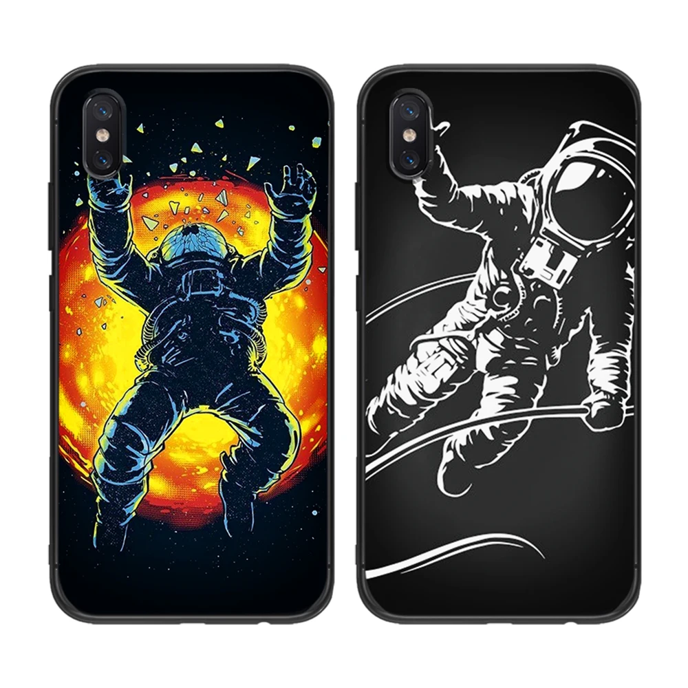 Мягкий чехол из ТПУ с изображением космонавта на Луне для Xiaomi Redmi Mi6 8 9 A1 A2 F1 Plus 5/5 M8