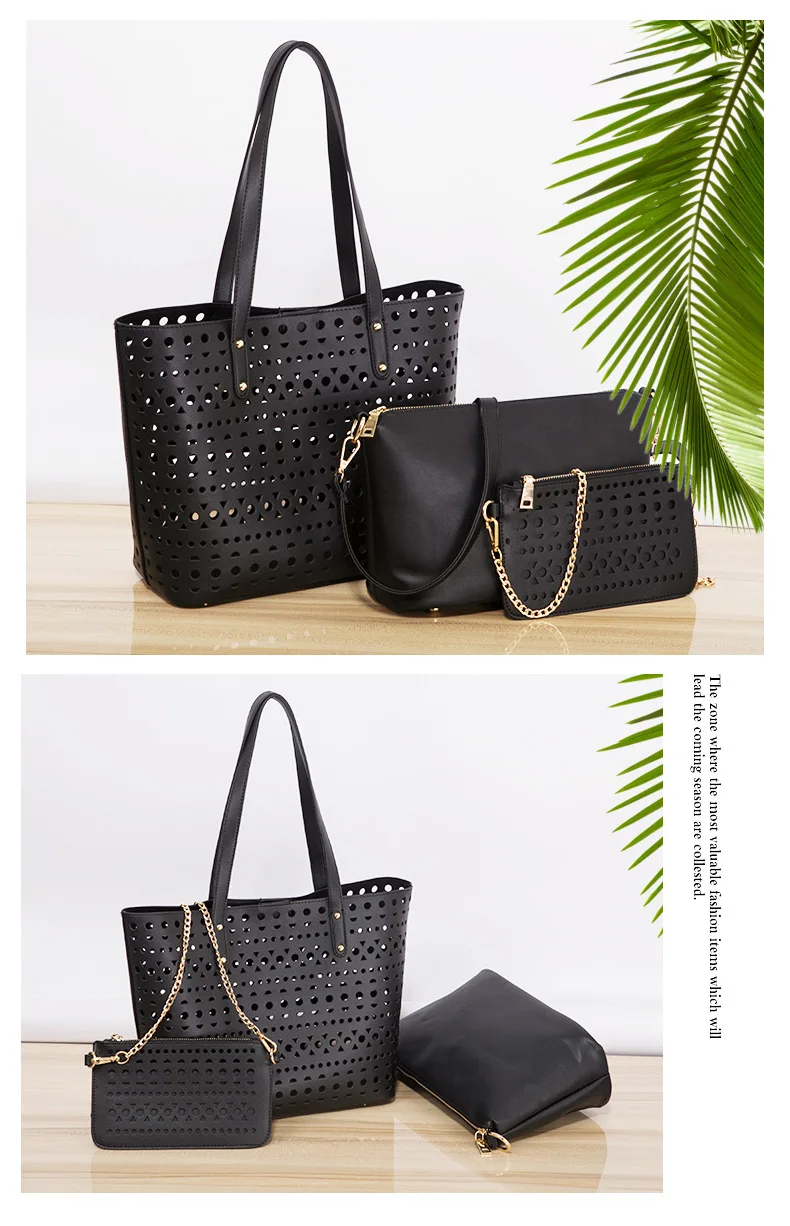WxfbBaby New fashion composite bag women 3 set of handbags designer kids girls crossbody bags hollow out shoulder Bags | Багаж и сумки
