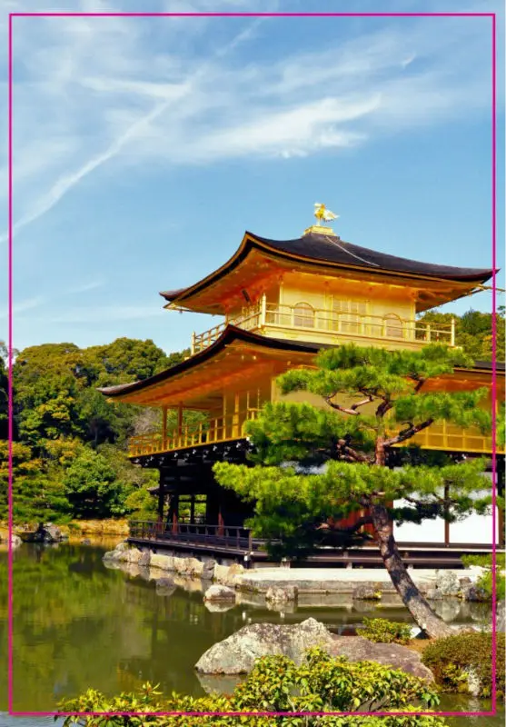 

Rectangle Rigid Magnets Home Decor Stickers,Japan Kyoto City Golden Pavilion Souvenir Fridge Magnet 5653