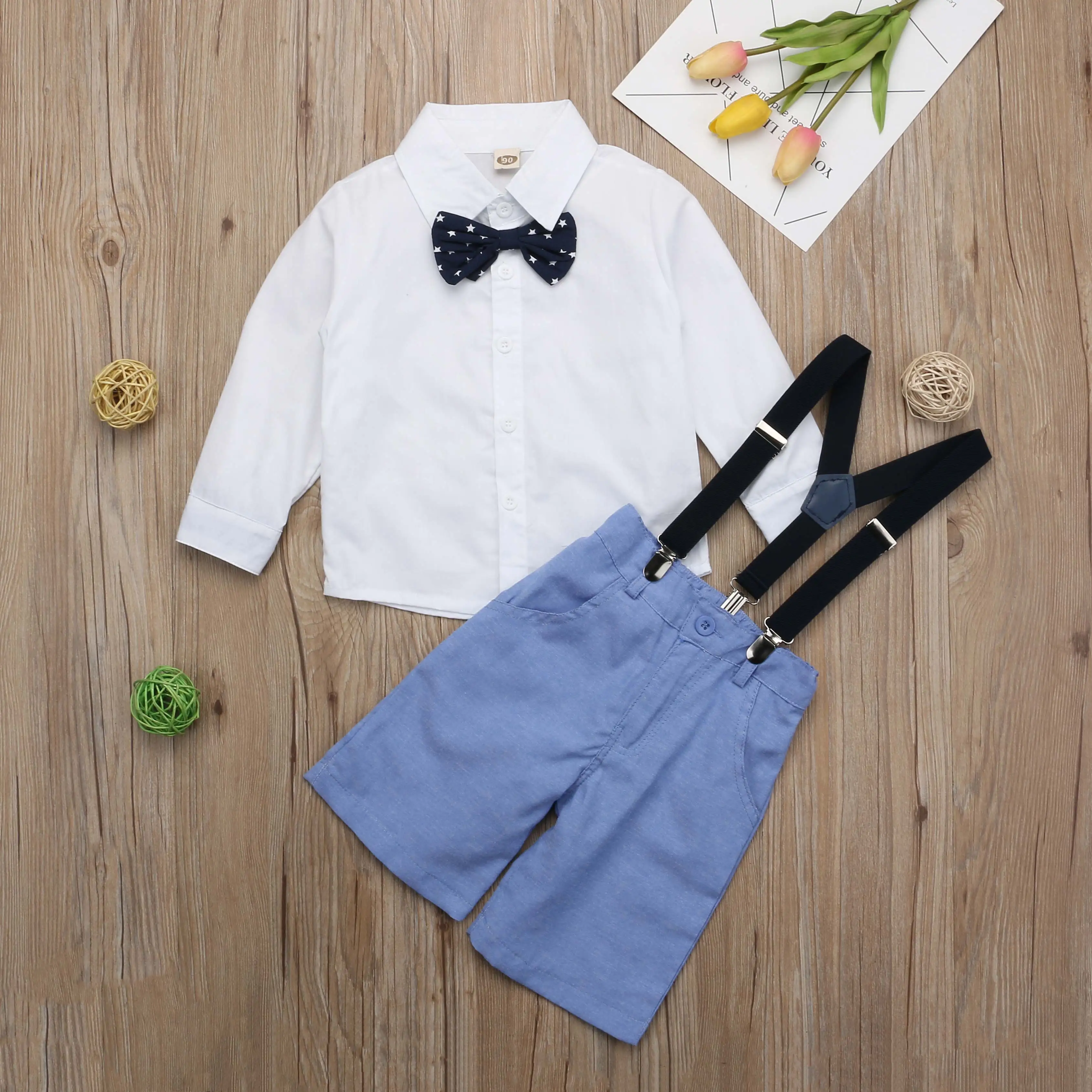 Toddler Baby Boy Clothing Wedding Formal Tuxedo Suit Top+Pants Outfit Clothes |