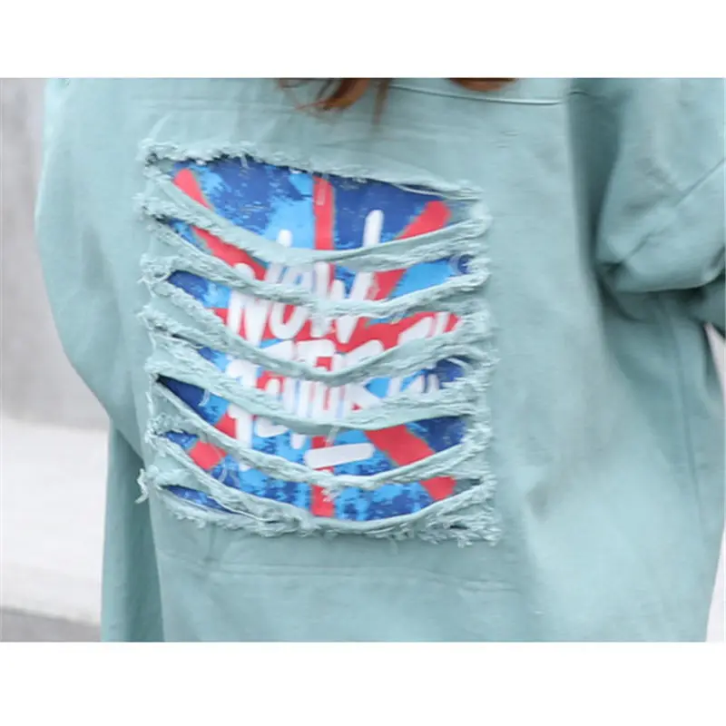 Женская Длинная ветровка f332 с карманами и принтом | одежда