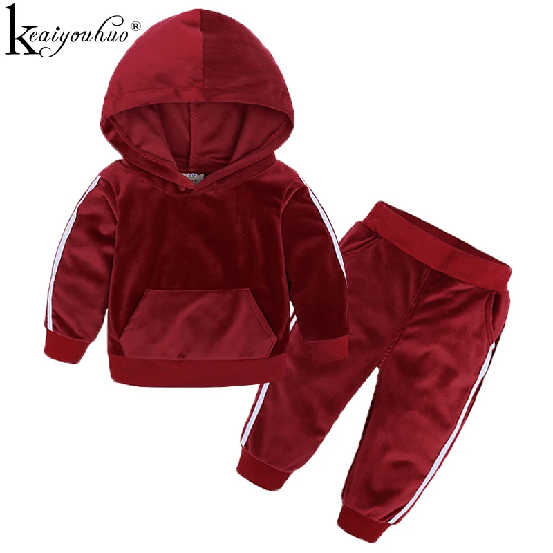 Комплект весенней одежды для мальчиков и девочек спортивный костюм из хлопка с