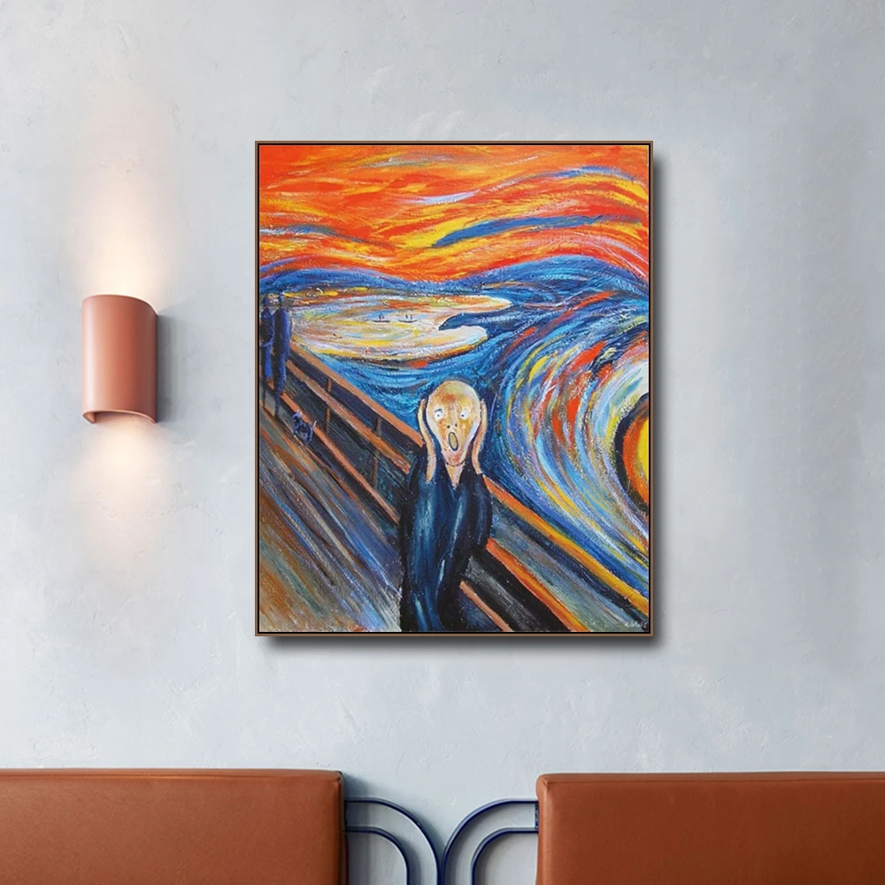Холсты Edvard Munch для рисования постер с изображением стены современный
