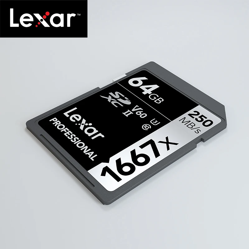 Оригинальная флеш карта Lexar 1667x до 250 МБ/с./с sd памяти 64 Гб 128 ГБ V60 UHS II U3 высокая