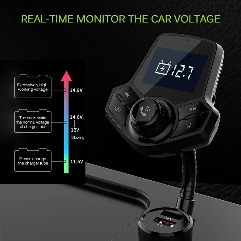 Onever FM передатчик Bluetooth 4 1 автомобильный комплект MP3 плеер USB TF карта U диск ЖК