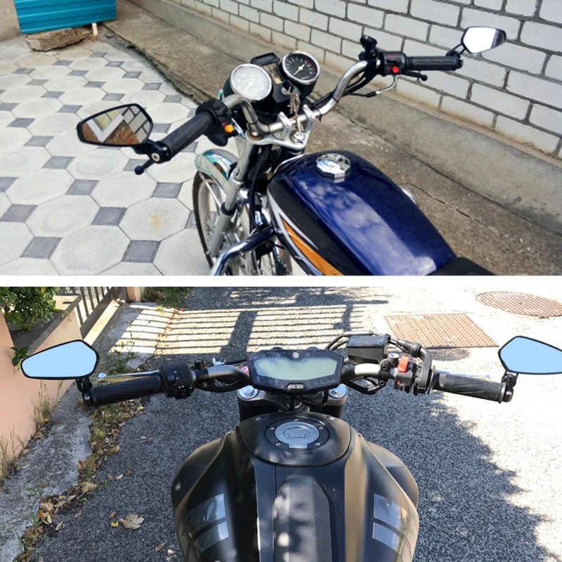 

Universal Black Red Blue Motorcycle Rear 7/8" 22mm Mirror Motorbike Rearview Side Handle Bar End Mirrors for Suzuki for Kawasaki