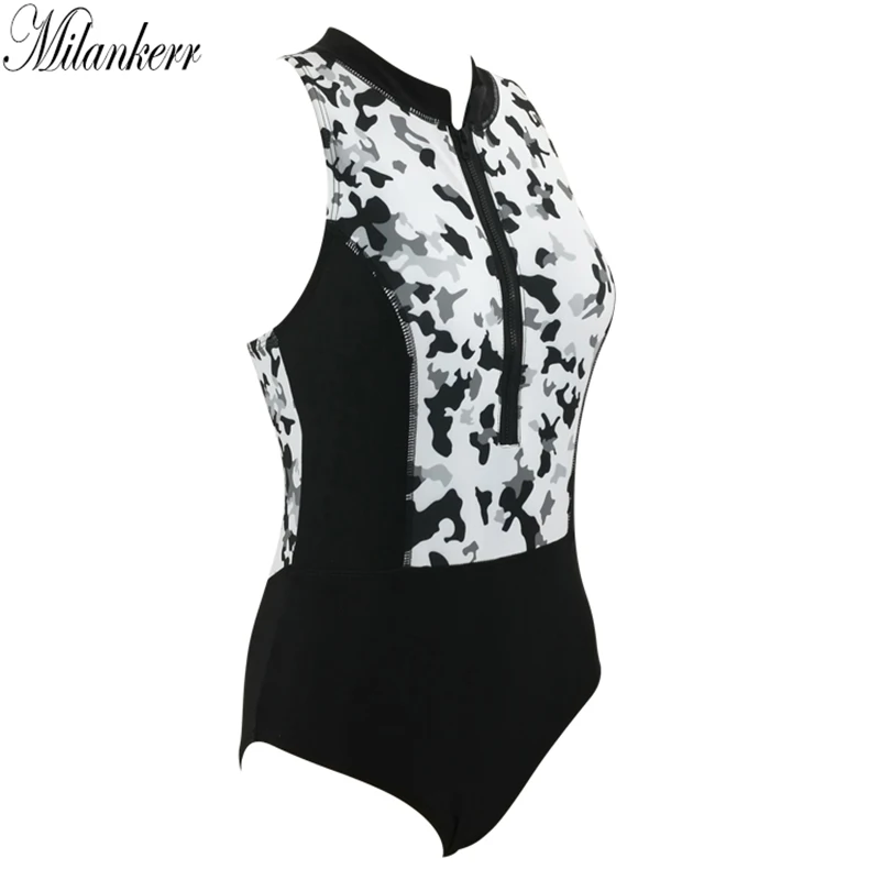 2018 Новый Для женщин Одежда заплыва облегающий костюм молния цельный купальник