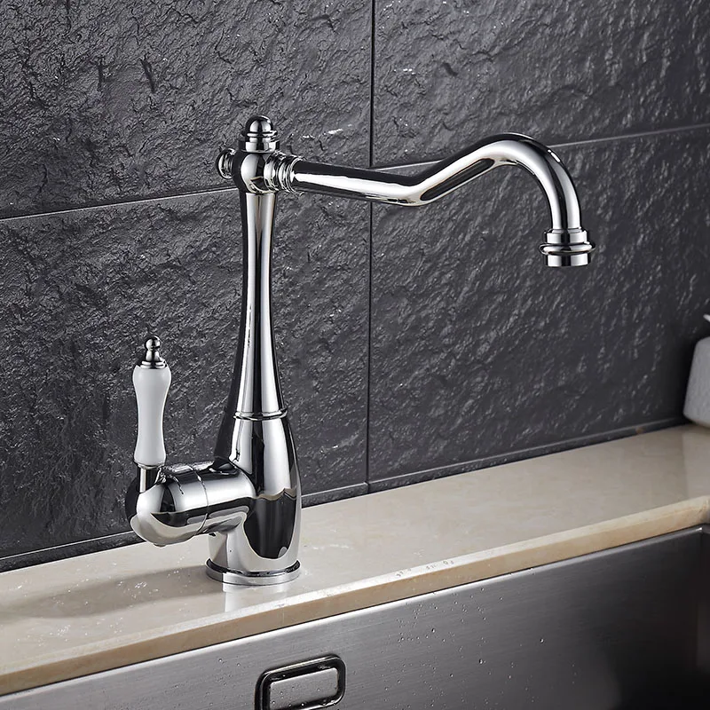 Antique bronze sink tap kitchen faucets vegetables 360 swivel mixer antique single handle faucet JM878 |