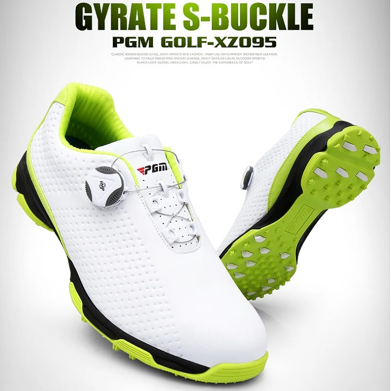 PGM спортивная обувь для гольфа мужские водонепроницаемые двойные лакированные