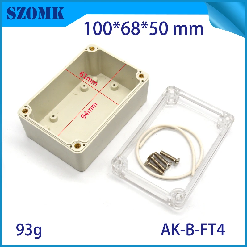 100x68x50mm waterproof junction box ip65 protection class weatherproof outdoor instrument case diy housing for circuit szomk |