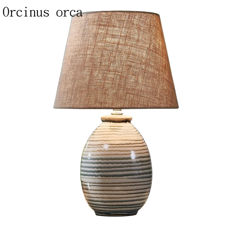 Новая Китайская классическая настольная лампа из ткани современная простая и
