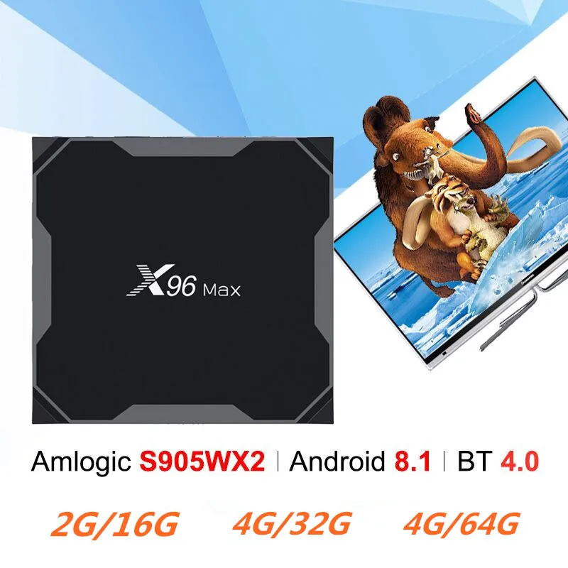 X96 MAX Android 8 1 ТВ приставка Amlogic S905X2 2 ГБ 16 4 32 64 Гб 4G & 5G Wifi 1000M H.265 4K Медиаплеер Smart BOX|android
