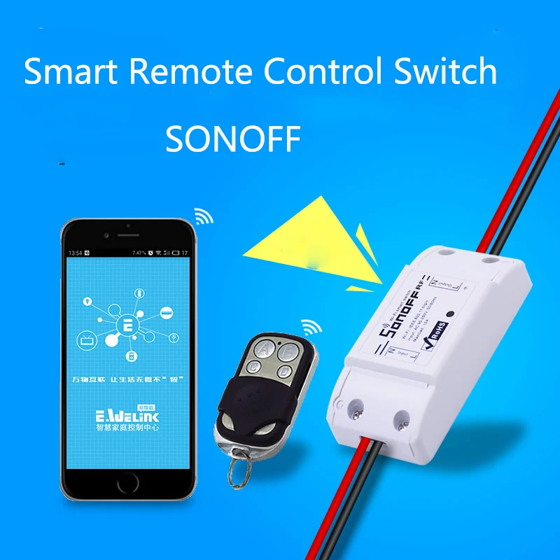 Sonoff 433 RF WiFi умный переключатель, умный дом пульт дистанционного управления, беспроводная домашняя Автоматизация, таймер для самостоятельной работы с Alexa Google Home