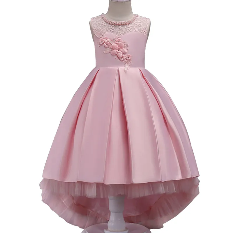 Summer Flower Lace Girls Wedding Pageant Party Dresses Princess Formal Prom Gowns Size 3-14 Years 2019 New Kid Girl Clothes | Детская