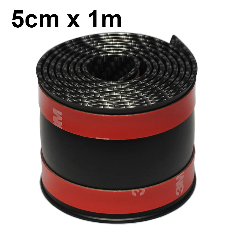 5cm x 1m 5 см/3 см x 1 м 5D углеродное волокно резиновый Стайлинг порога защита автомобиля наклейки мотоцикл автомобиль Стайлинг Аксессуары Автомобильная наклейка - Название цвета: 5cm x 1m