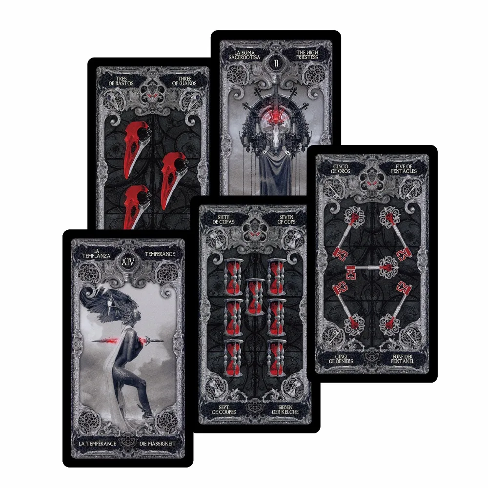 Новинка колоды карт Dark tarot английская испанская французская немецкая версия