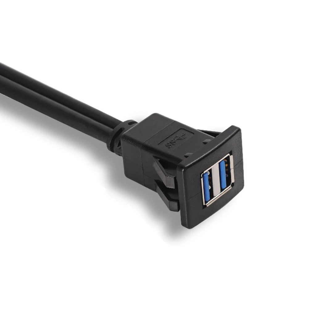 Новый двойной Порты и разъёмы USB3.0 квадратный Водонепроницаемый линии приборной