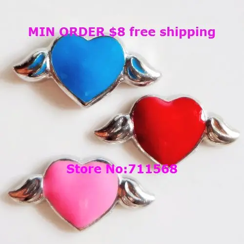 Крылатые сердца плавающие очаровательные летающие стеклянный медальон