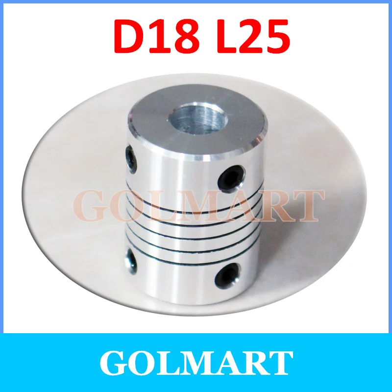 D18 * L25 Гибкая соединительная муфта 3/4/5/6/6.35/7/8/10 мм CNC мотора|coupler 5mm 8mm|coupler 5mmjaw shaft coupler