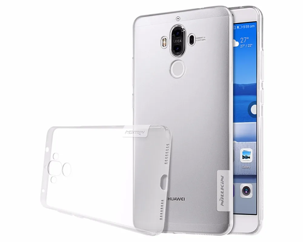 Тпу case Для HUAWEI Mate 9 Nillkin природа Прозрачный Ясно Мягкий силикон ТПУ Protector cover для