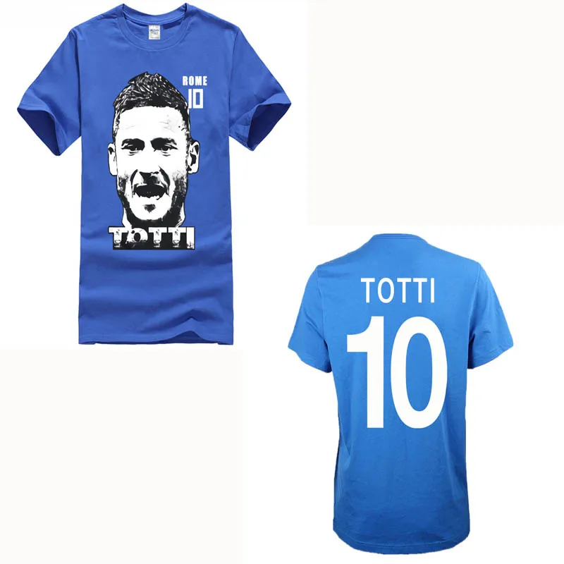 Totti 2018 футболка для футбола из хлопка мужчин с коротким рукавом брендовые Рубашки