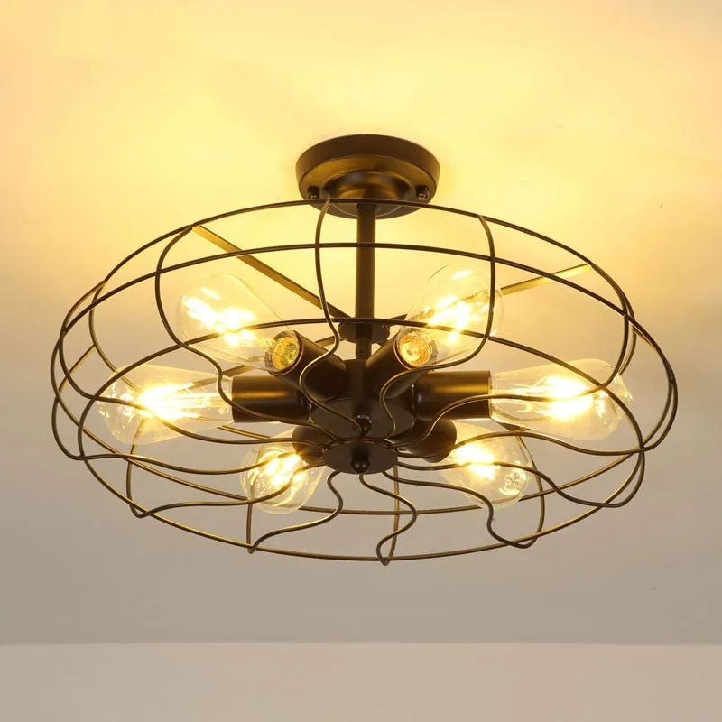 Винтажная промышленная Ретро Светодиодная потолочная лампа edison Light E27 держатель