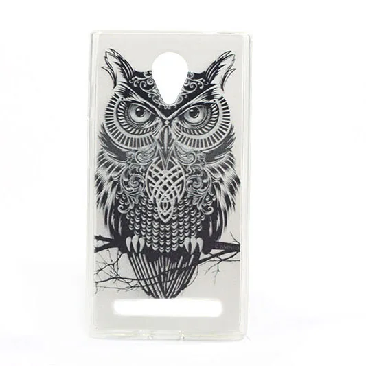 Mobile Phone Cases For Highscreen Zera F Rev. S 4.0 Inch Case Cover Soft Tpu Wolf Tiger Owl DIY Painted Bags Skin Sheer | Мобильные