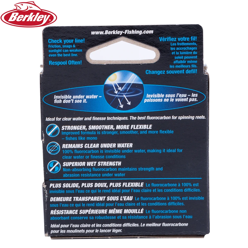 Оригинальный Berkley бренд фторуглеродная леска исчезает 110yd 100 м рыболовная
