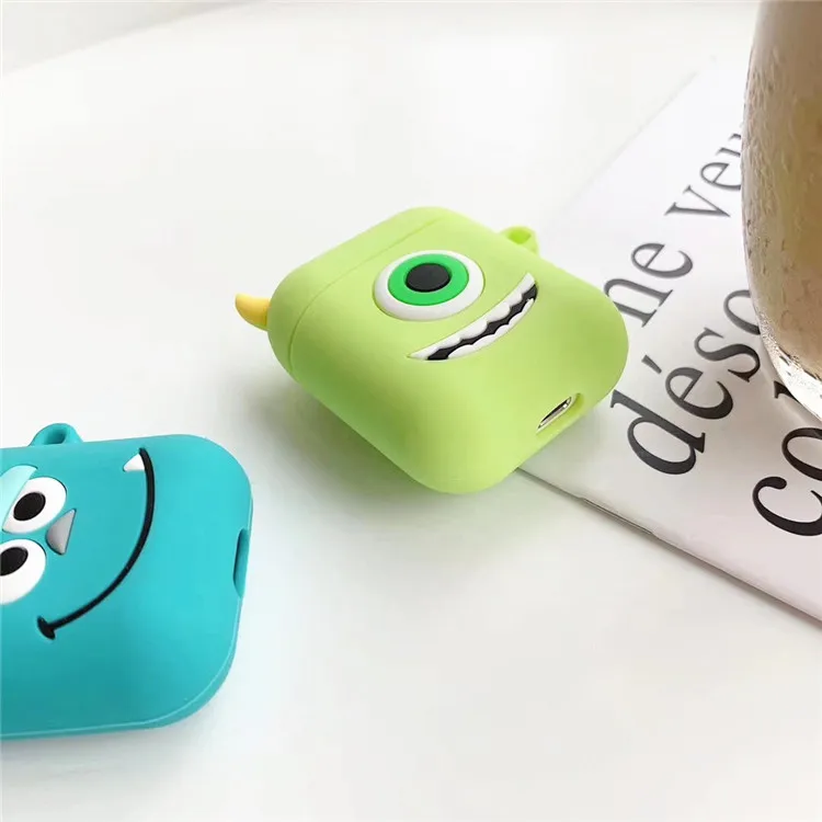 Милый силиконовый чехол Mike Sully MonstersCartoon для Airpods 1 2, Bluetooth, беспроводной чехол для наушников, коробка для зарядки, мультяшная Защитная крышка