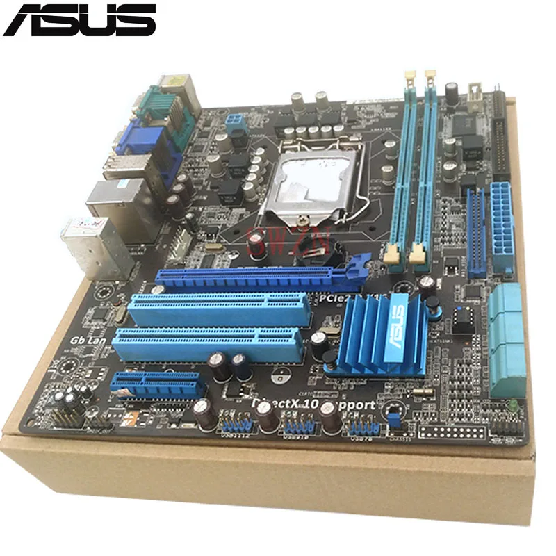 Оригинальный использоваться для настольных ПК ASUS P7H55-M LE поддержка LGA1155 I3 I5 I7 2 * DDR3